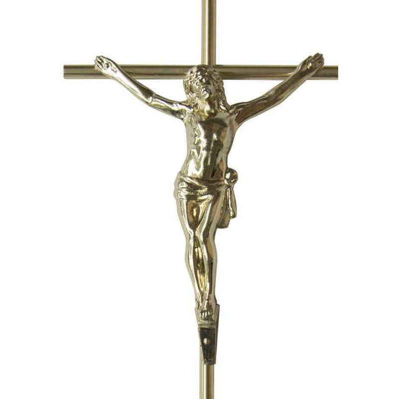 Croix cercueil «fil» avec Christ Zamak