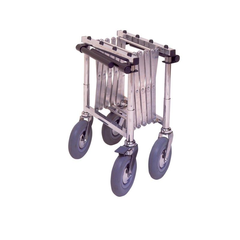 Chariot extensible pour cercueil, roue 200, verrouillable