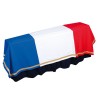 Drap tricolore pour cercueil